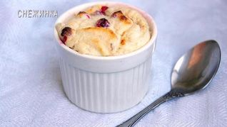 Рецепт Творожно-бананового суфле с брусникой