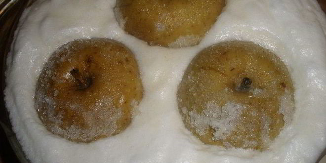 Рецепт яблок в манном суфле