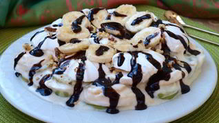 Рецепт Десерта из зефира с фруктами