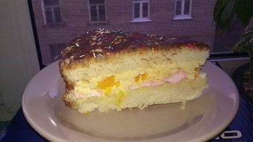 Рецепт Зефирно-апельсинового торт