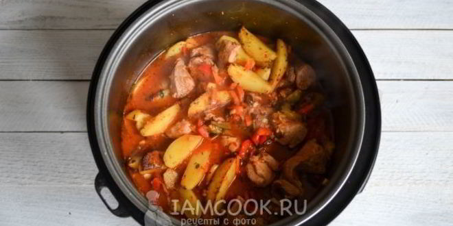 Рецепт азу из индейки в мультиварке