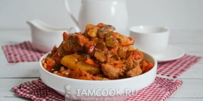 Рецепт азу из индейки в мультиварке