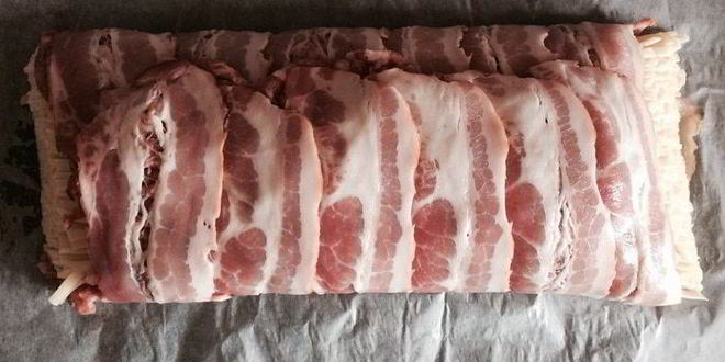 Рецепт беконно-макаронного рулет