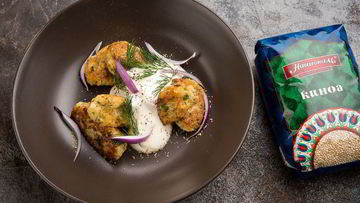 Рецепт Биточков из киноа с цветной капустой и укропом