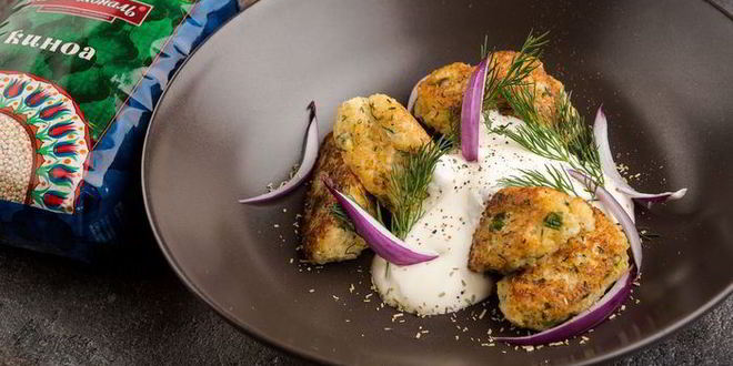 Рецепт биточков из киноа с цветной капустой и укропом