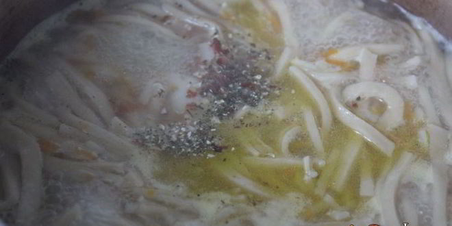 Рецепт домашней лапши с курицей