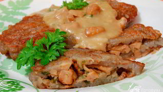 Рецепт Драников с грибами и грибным соусом