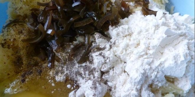 Рецепт драников с морской капустой