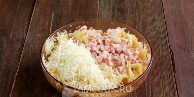 Рецепт драников с ветчиной и сыром