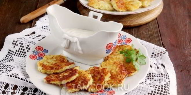 Рецепт драников с ветчиной и сыром