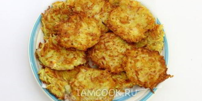 Рецепт картофельных драников с колбасой и сыром
