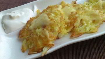 Рецепт Простых драников из картофеля с сыром