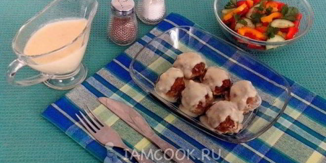 Рецепт фрикаделек под сливочным соусом