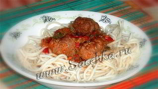 Рецепт Говяжьих фрикаделек в соусе Кифтелуце