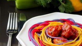 Рецепт Праздничных спагетти с фрикадельками