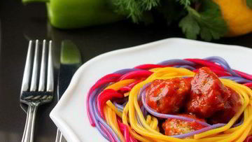 Рецепт Праздничных спагетти с фрикадельками