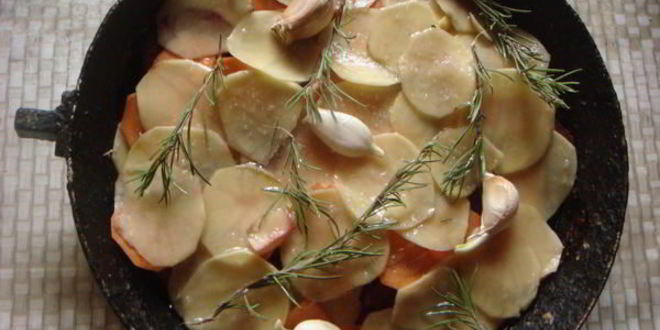 Рецепт гарнира из печеных овощей