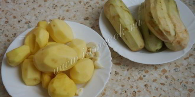 Рецепт картофеля с баклажанами