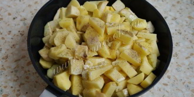Рецепт картофеля с баклажанами