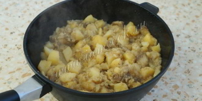 Рецепт картофеля с баклажанами