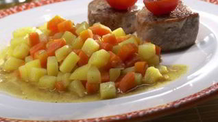 Рецепт Картофеля с овощами и вином