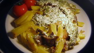 Рецепт Картофеля в сметанно-чесночной заливке