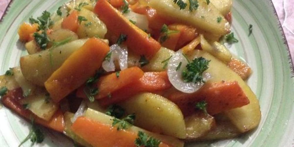 Как приготовить картофель жареный с тыквой