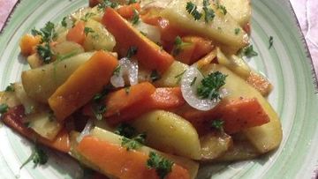 Рецепт Картофеля жареного с тыквой