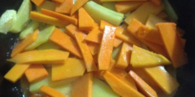 Рецепт картофеля жареного с тыквой