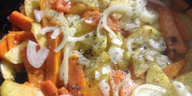 Рецепт картофеля жареного с тыквой