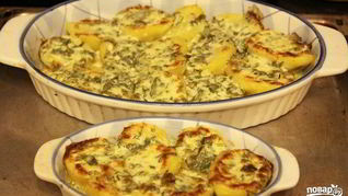 Рецепт Картошки с сыром в духовке