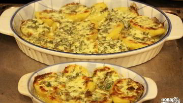 Рецепт Картошки с сыром в духовке