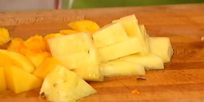 Рецепт риса на кокосовом молоке с манго и ананасом