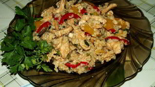 Рецепт Риса с грибами и овощами