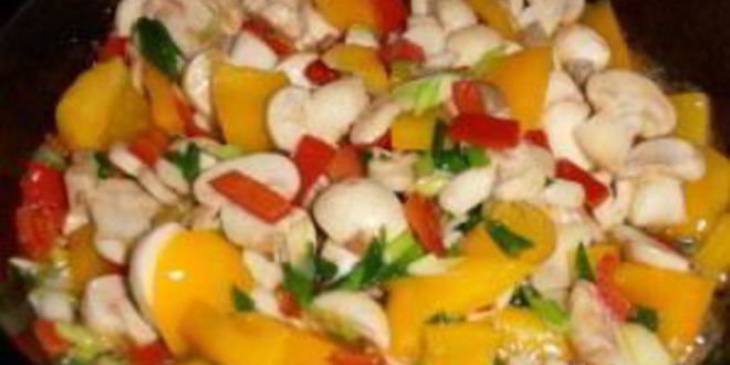 Рецепт риса с грибами и овощами