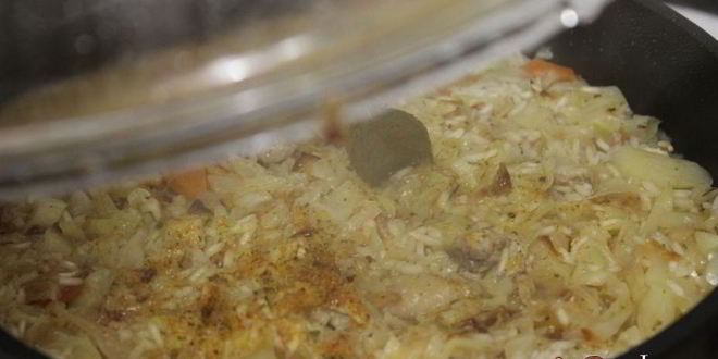Рецепт риса с курицей и овощами