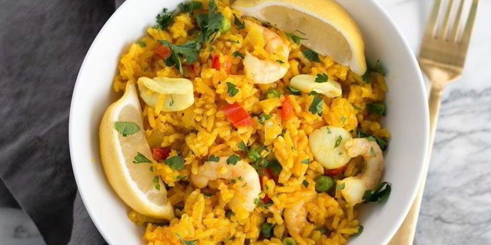 Как приготовить рис с морепродуктами и овощами