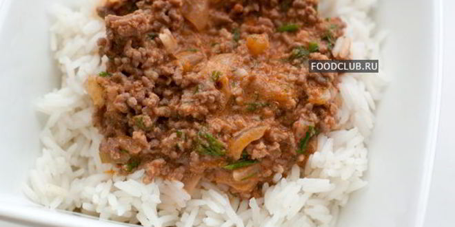 Рецепт риса с мясным соусом в мультиварке