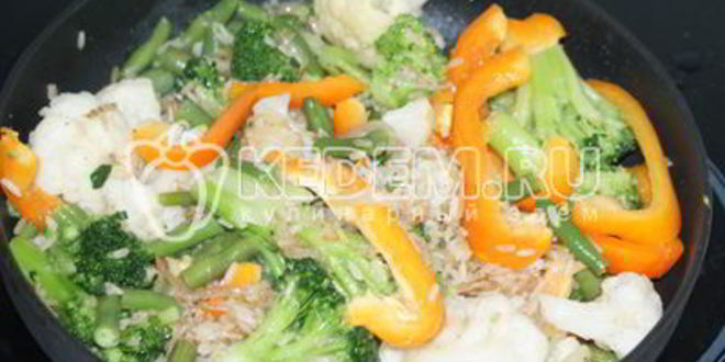 Рецепт риса с овощами и соевым соусом