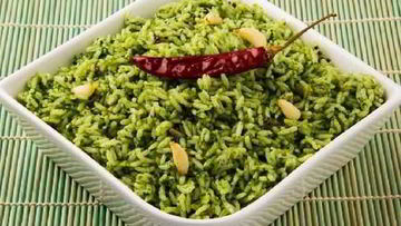 Рецепт Риса с тушеным шпинатом