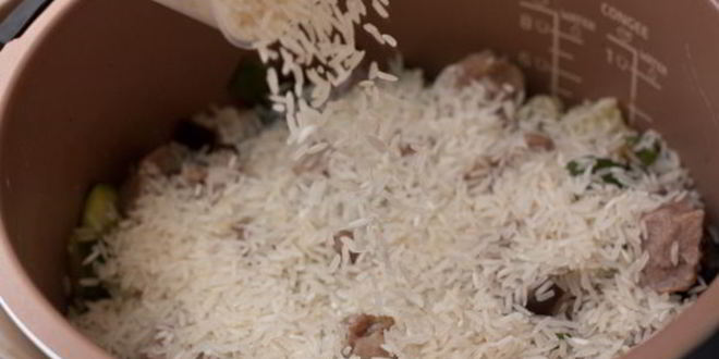 Рецепт риса со свининой в мультиварке