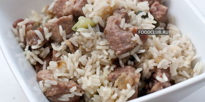 Рецепт риса со свининой в мультиварке
