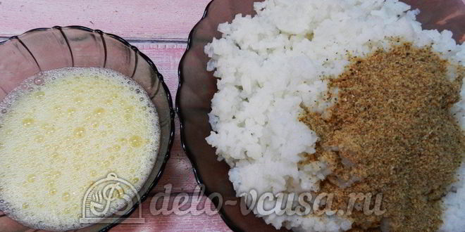 Рецепт рисовых крокетов с сыром и ветчиной