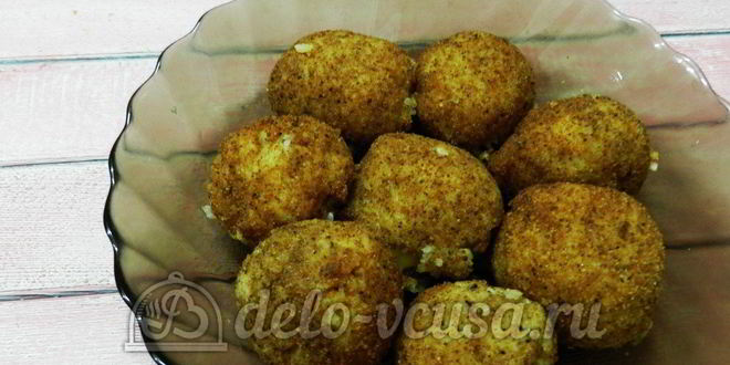 Рецепт рисовых крокетов с сыром и ветчиной