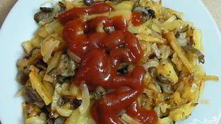 Рецепт Жареной картошки с вешенками в мультиварке