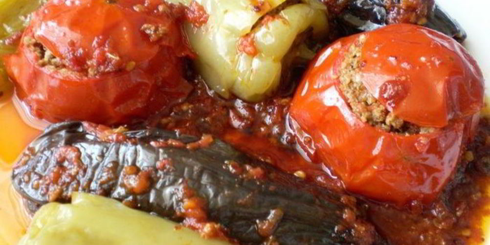 Как приготовить бадымджан, бибяр, помидор долмасы