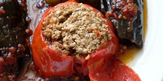 Рецепт бадымджана, бибяра, помидора долмасы