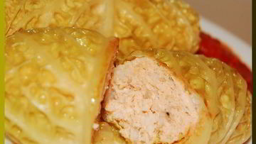 Рецепт Голубцов из савойской капусты с фаршем из семги