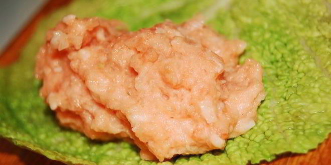 Рецепт голубцов из савойской капусты с фаршем из семги