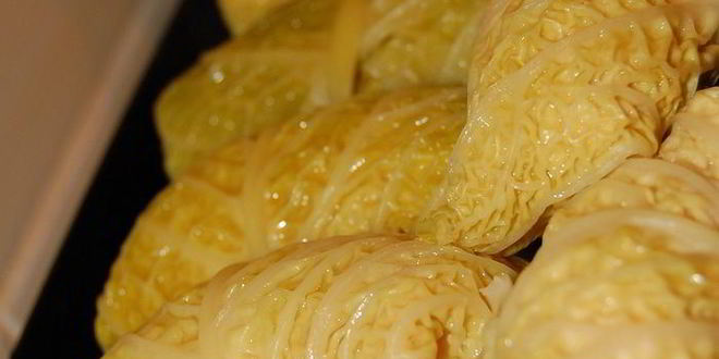 Рецепт голубцов из савойской капусты с фаршем из семги